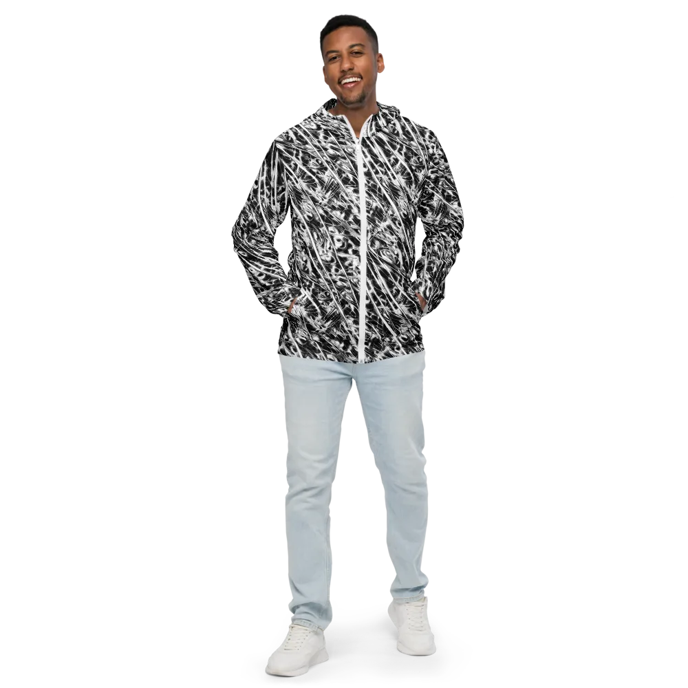 Black Ice Circuit on Men's Windbreaker — Front