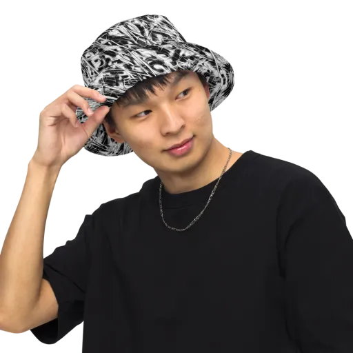 Black Ice Circuit on a Reversible Bucket Hat