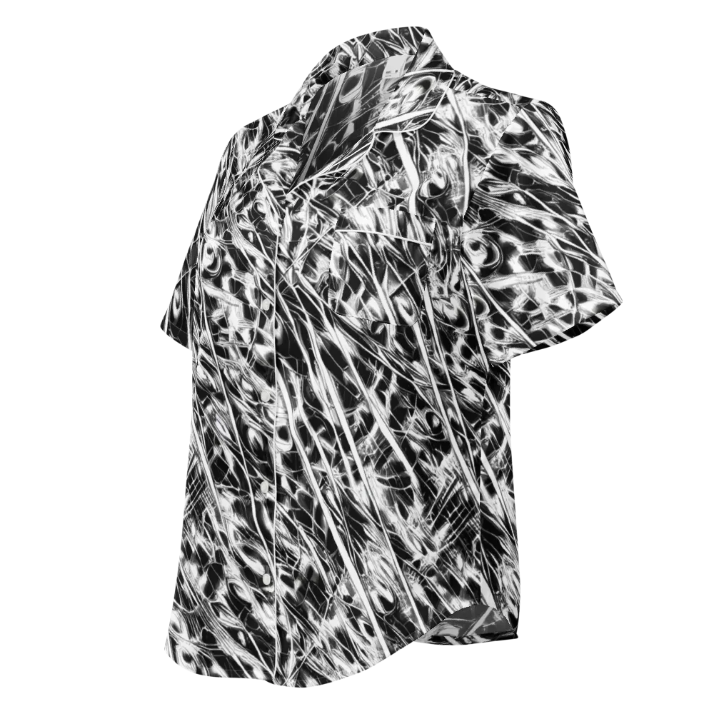 Black Ice Circuit on Women's Short Sleeve Pajama Top — Left Front