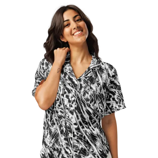 Black Ice Circuit on a Women's Short Sleeve Pajama Top