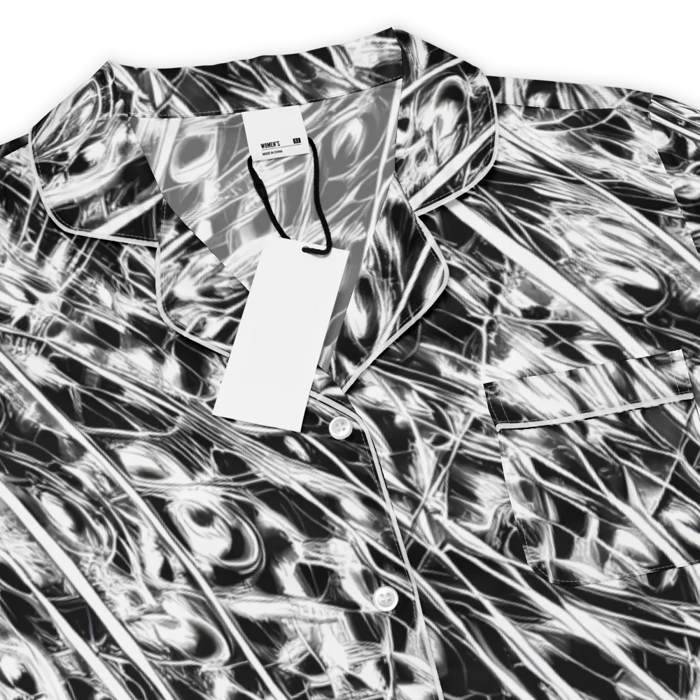Black Ice Circuit on Women's Short Sleeve Pajama Top — Product details