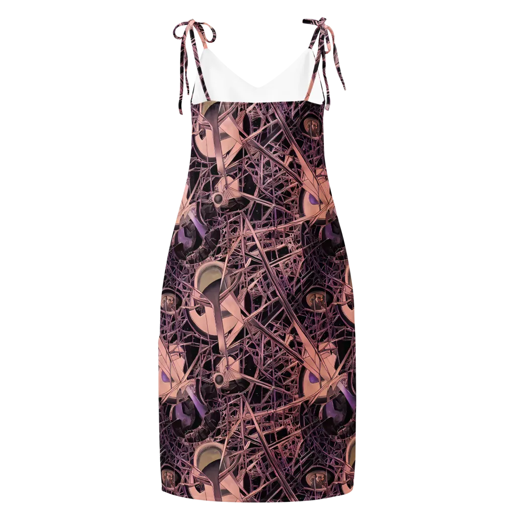 Mauve Labyrinth on Slip Dress — Back