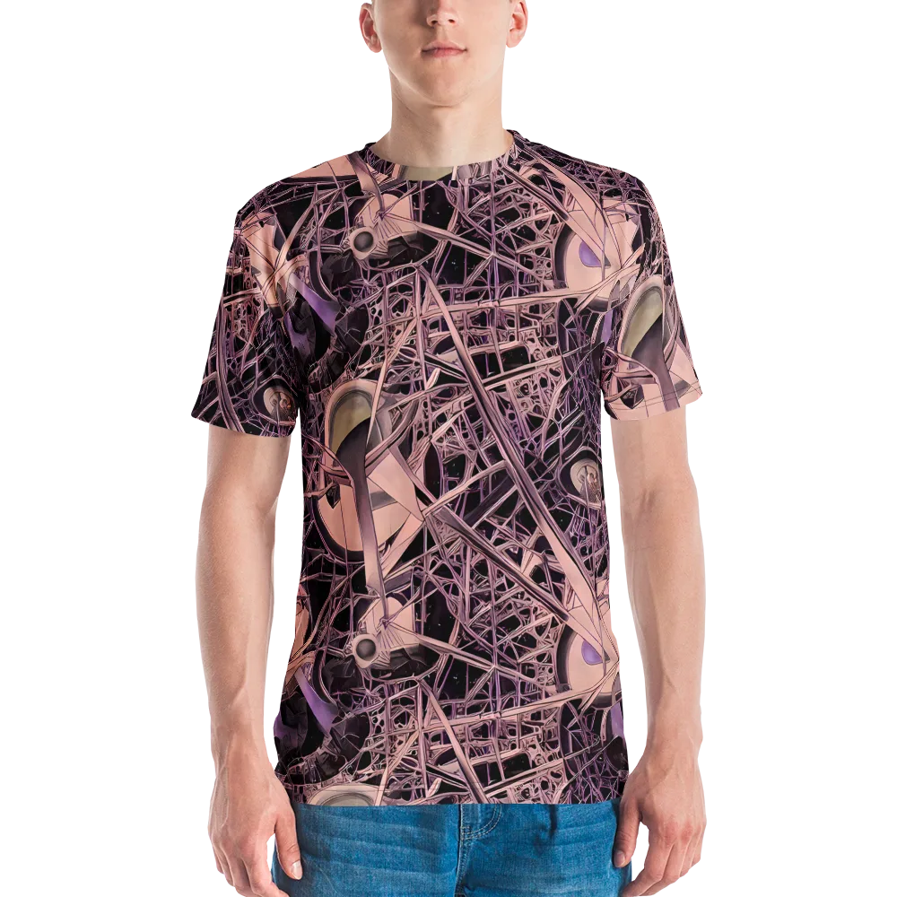 Mauve Labyrinth on Men's Crew Neck T-Shirt — Front