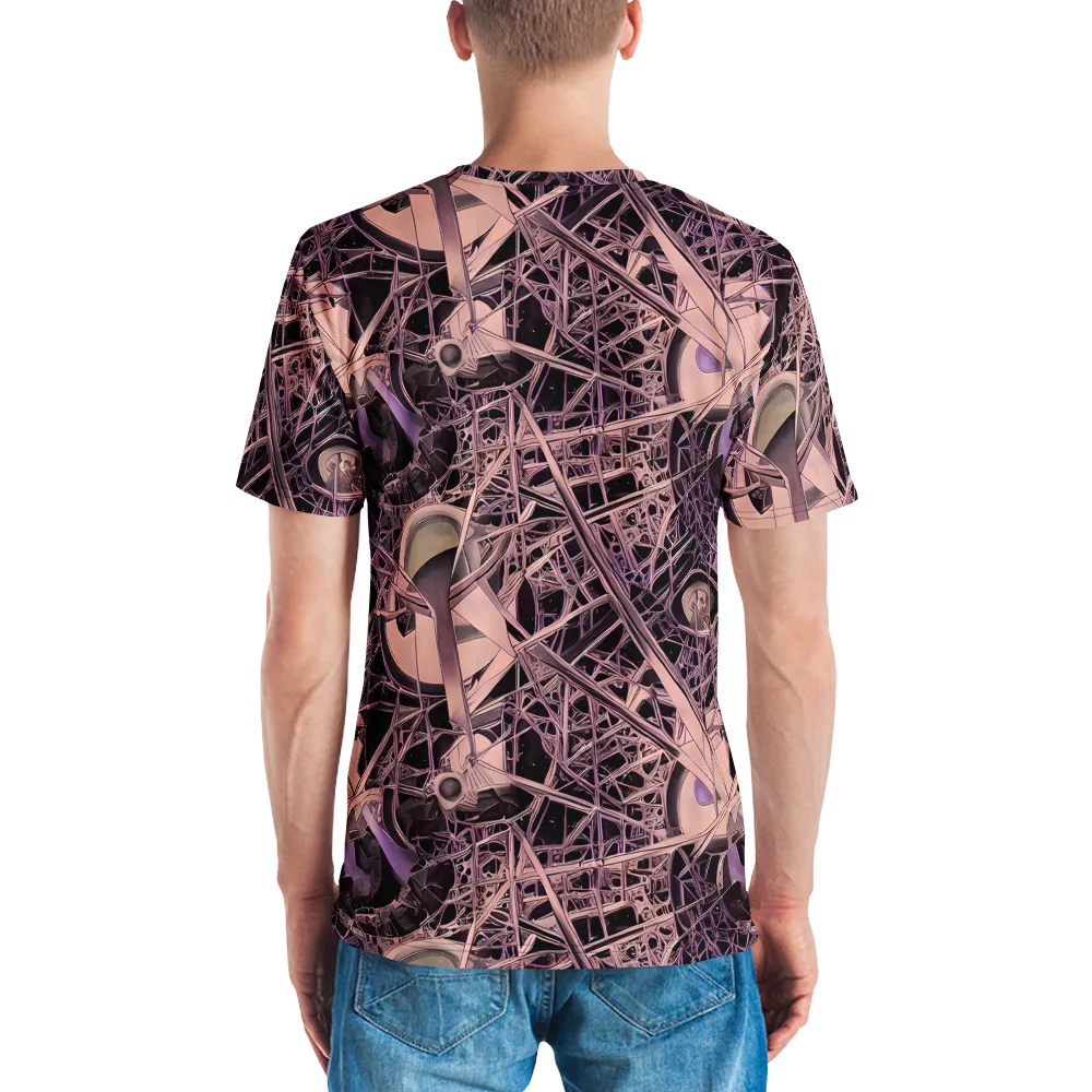 Mauve Labyrinth on Men's Crew Neck T-Shirt — Back