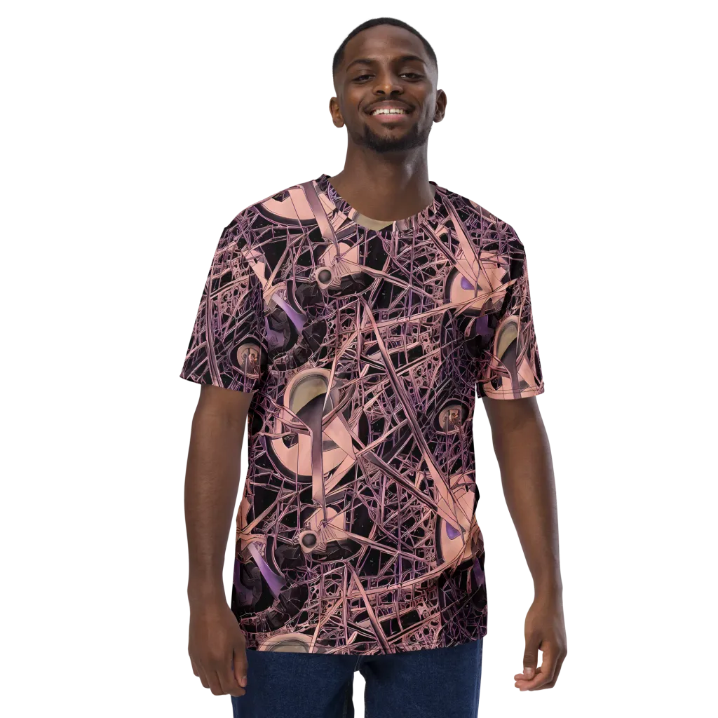 Mauve Labyrinth on Men's Crew Neck T-Shirt — Front