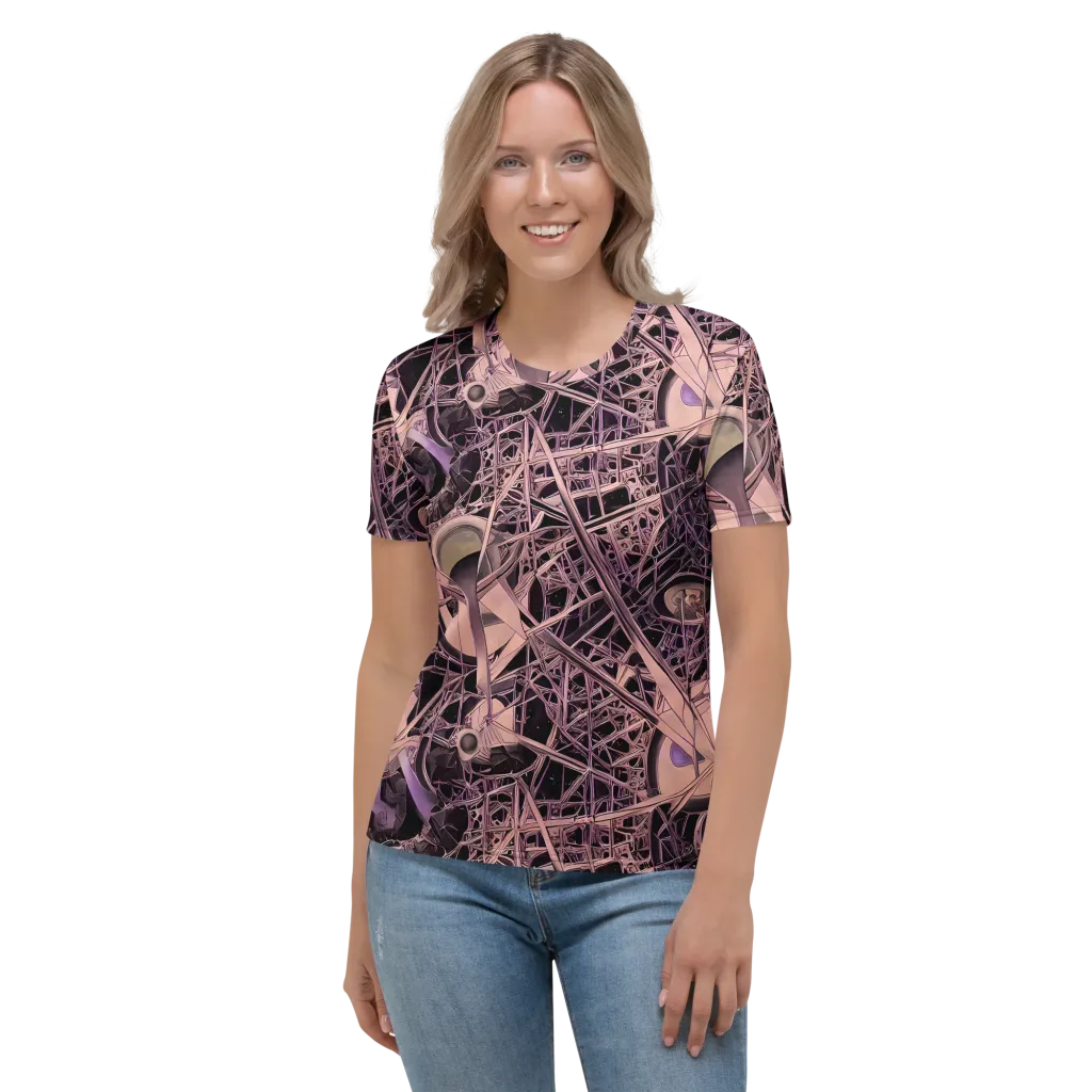 Mauve Labyrinth on Women's Crew Neck T-Shirt — Front