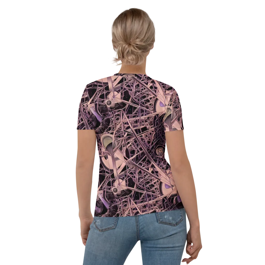 Mauve Labyrinth on Women's Crew Neck T-Shirt — Back