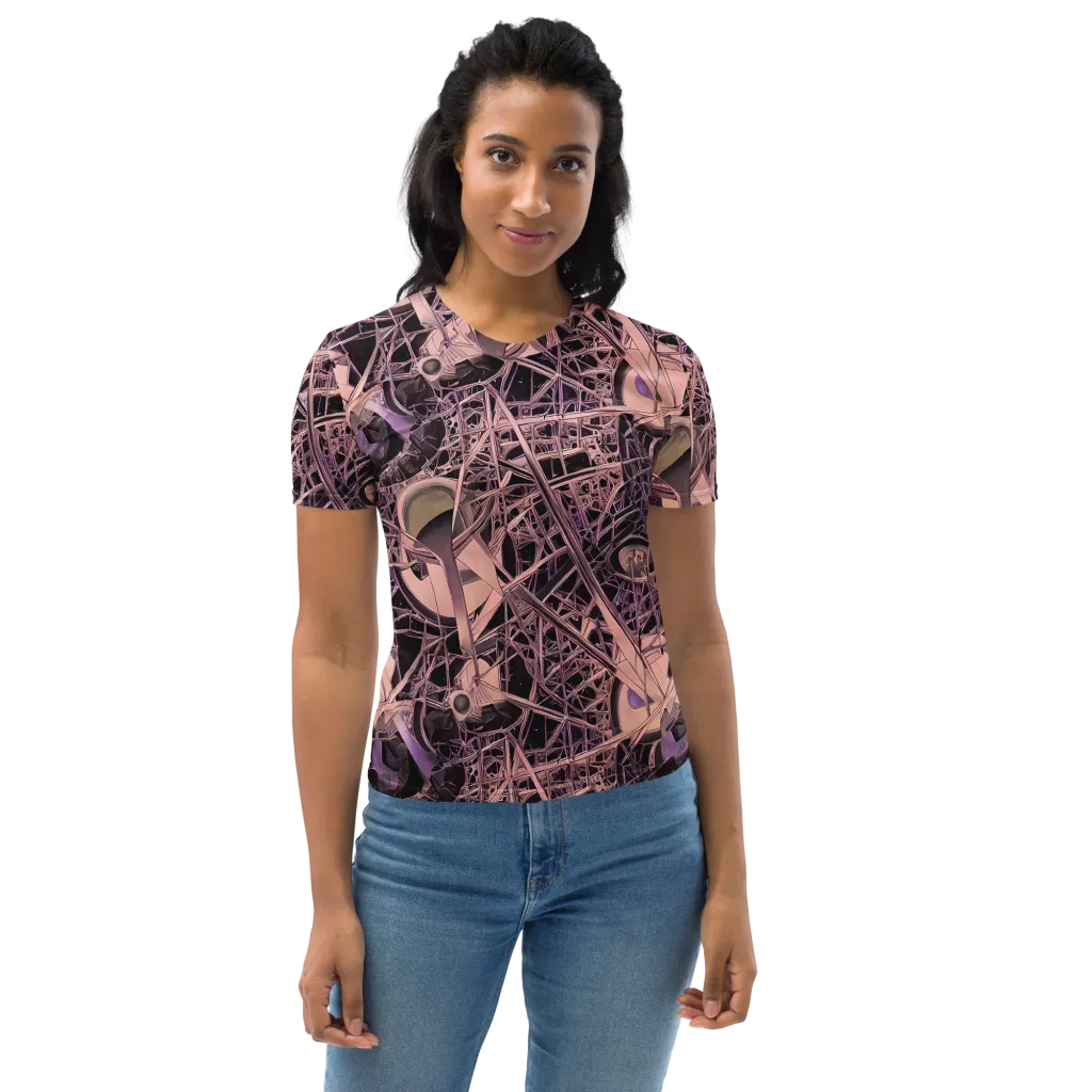 Mauve Labyrinth on Women's Crew Neck T-Shirt — Front