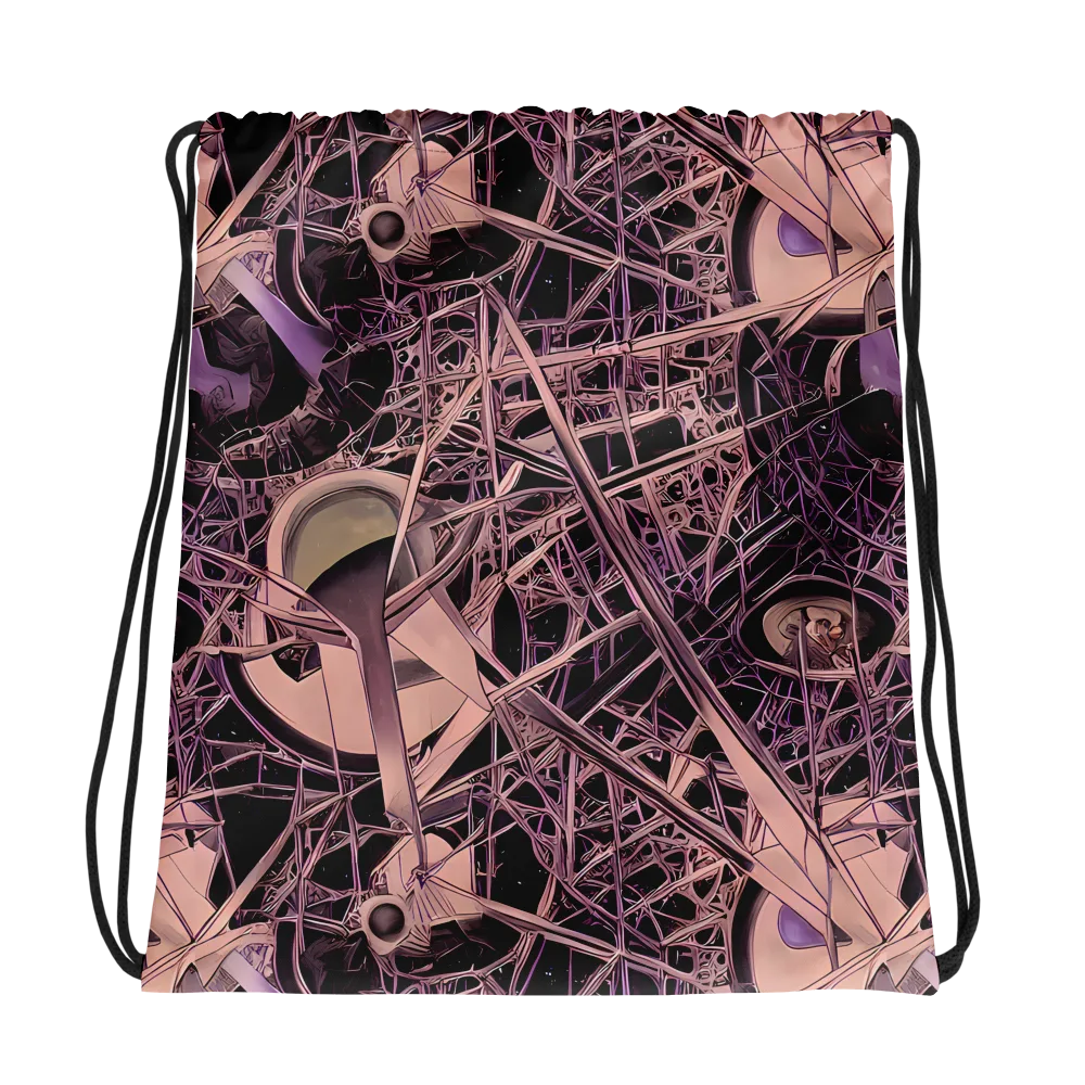 Mauve Labyrinth on Drawstring Bag — Photo