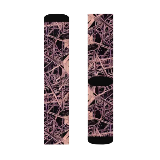 Mauve Labyrinth on a Socks