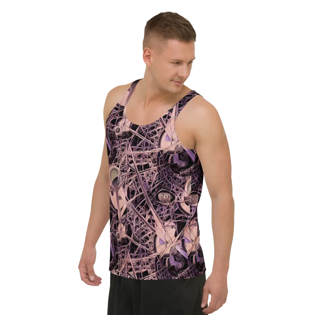 Mauve Labyrinth on Men's Tank Top — Left Front