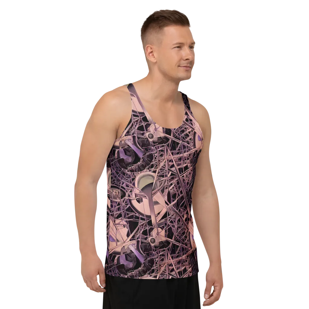 Mauve Labyrinth on Men's Tank Top — Right Front