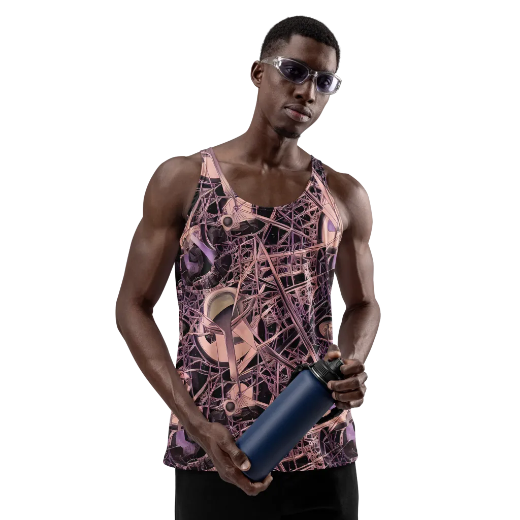 Mauve Labyrinth on Men's Tank Top — Front