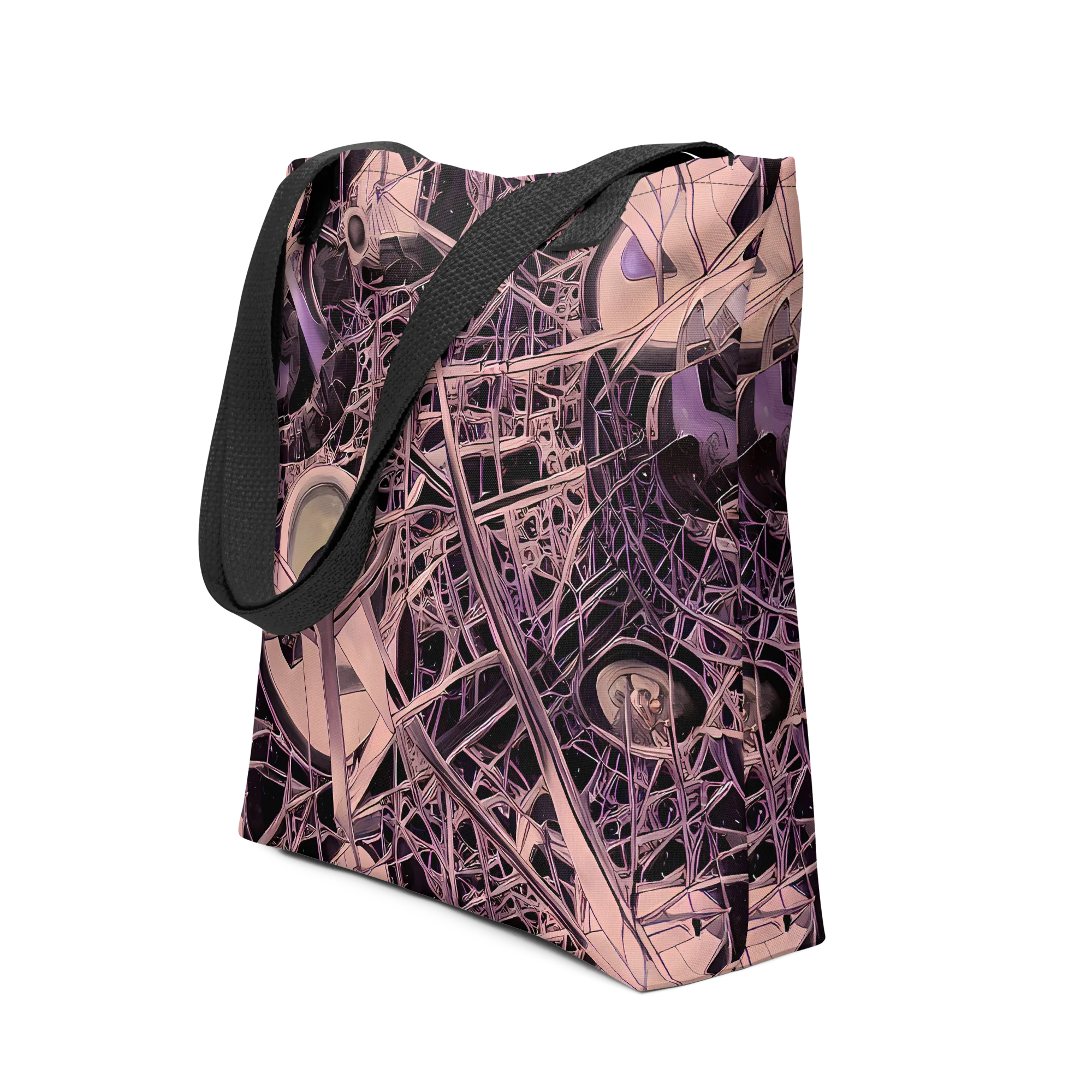 Mauve Labyrinth on Tote Bag — Front