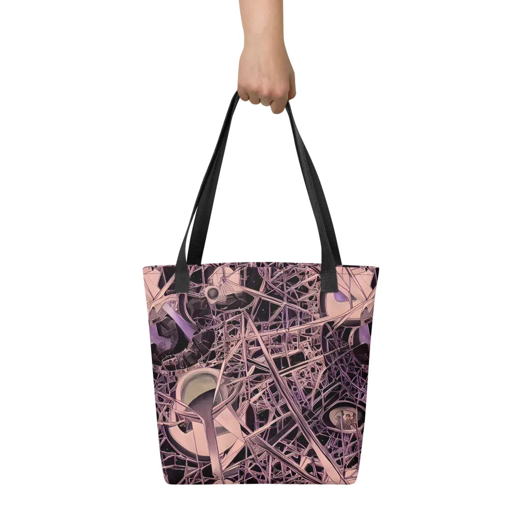Mauve Labyrinth on Tote Bag — Front