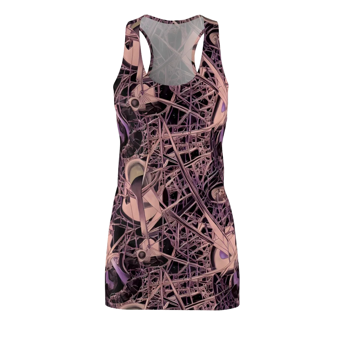 Mauve Labyrinth on Racerback Dress — Front