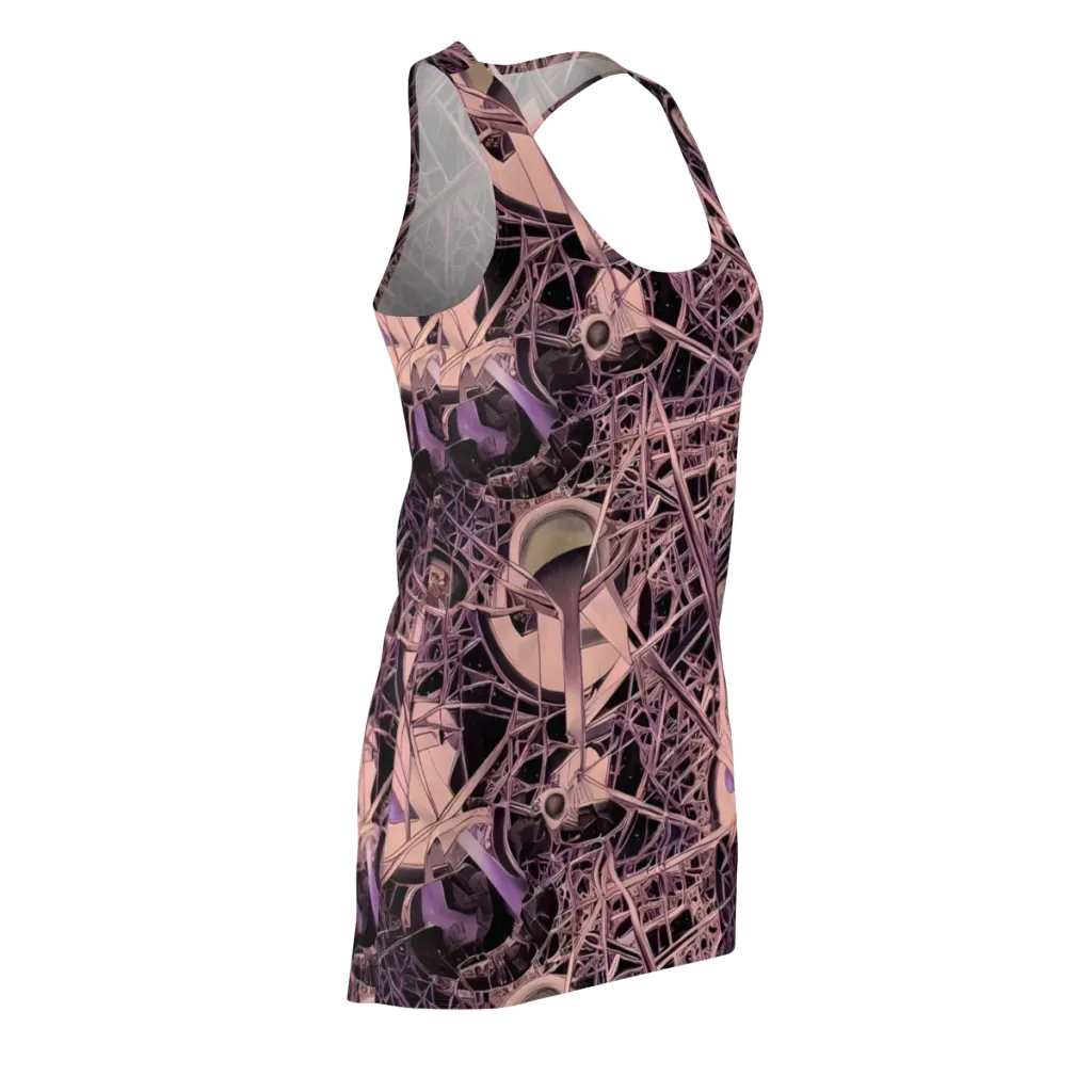 Mauve Labyrinth on Racerback Dress — Front Side
