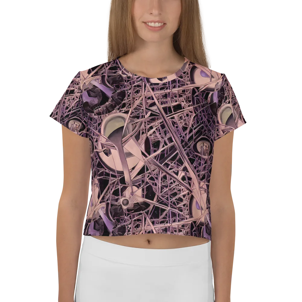 Mauve Labyrinth on Crop Tee — Front