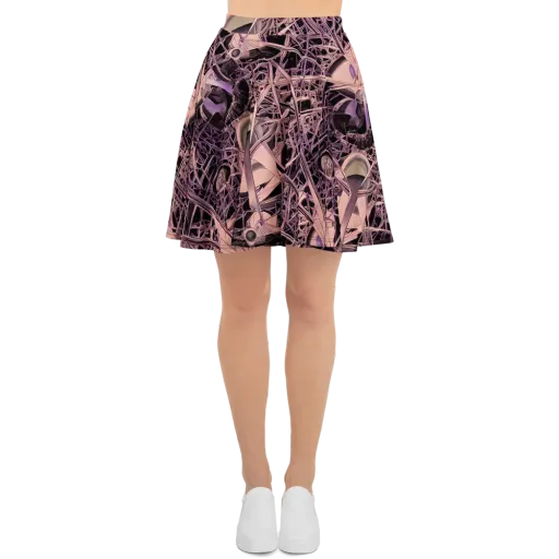 Mauve Labyrinth on a Skater Skirt