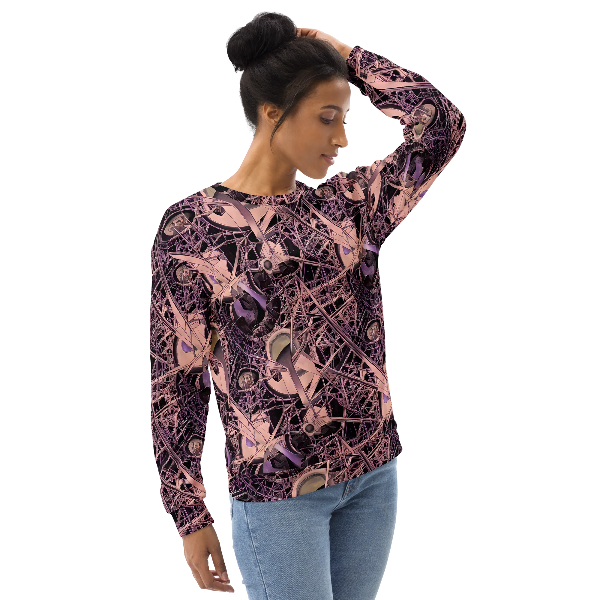 Mauve Labyrinth on Sweatshirt — Right Front