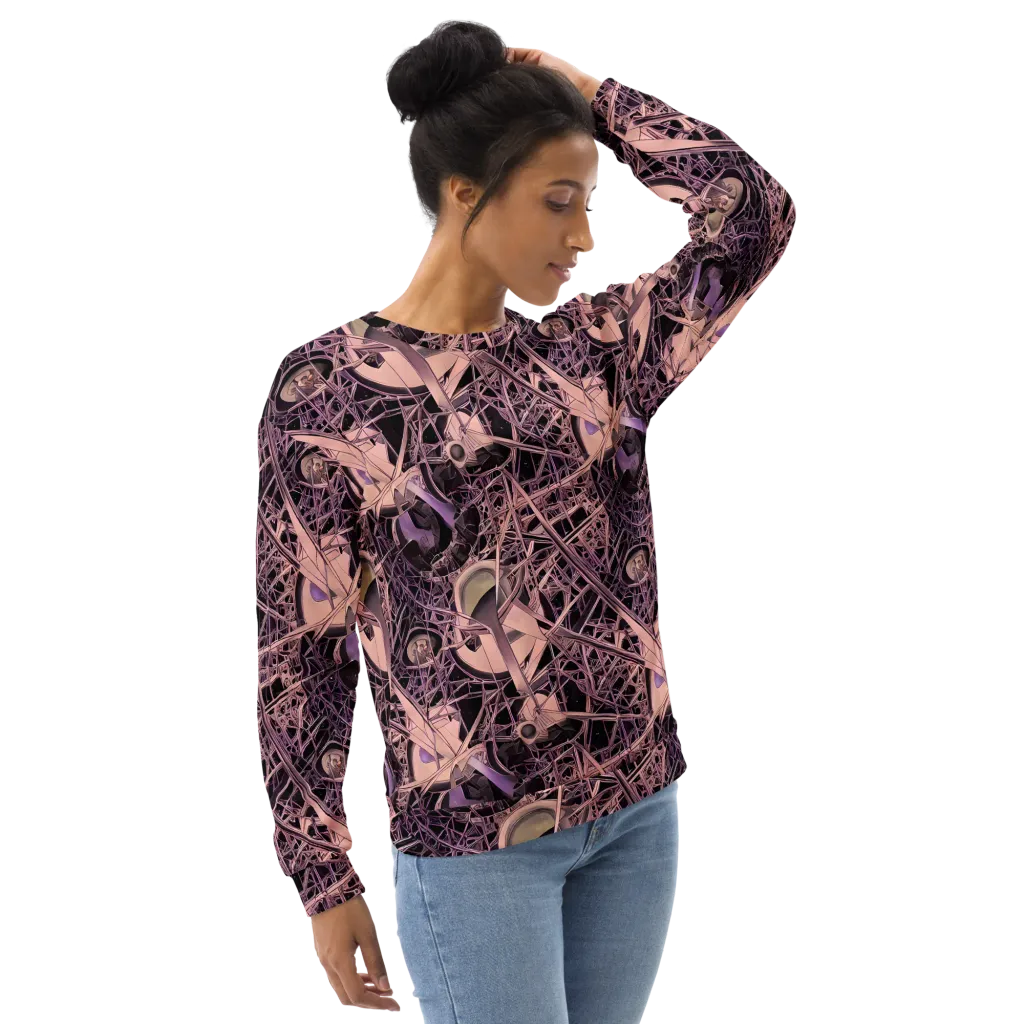 Mauve Labyrinth on Sweatshirt — Right Front