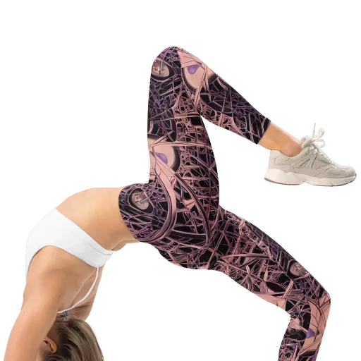 Mauve Labyrinth on a Leggings
