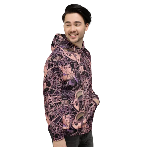 Mauve Labyrinth on a Hoodie