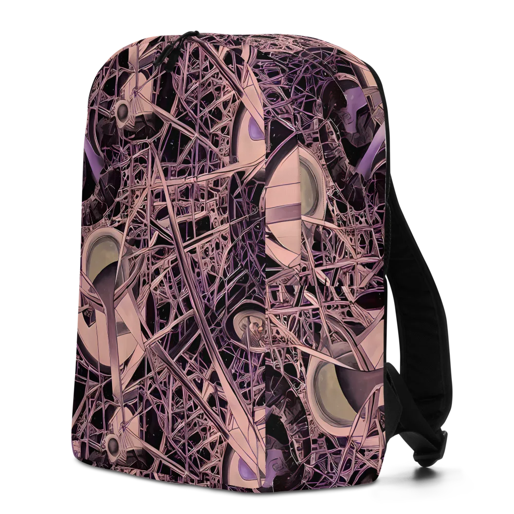 Mauve Labyrinth on Minimalist Backpack — Left