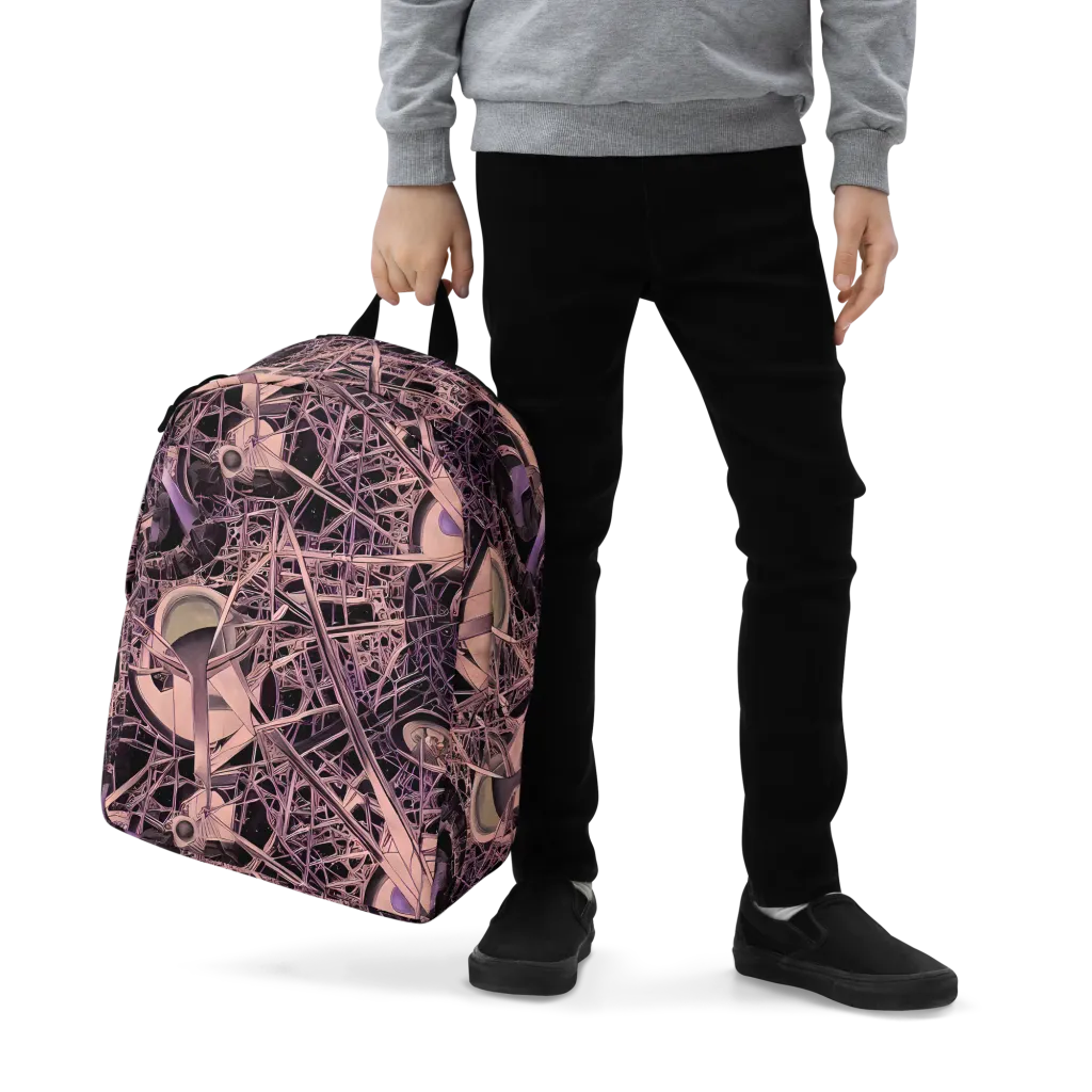 Mauve Labyrinth on Minimalist Backpack — Zoomed-in