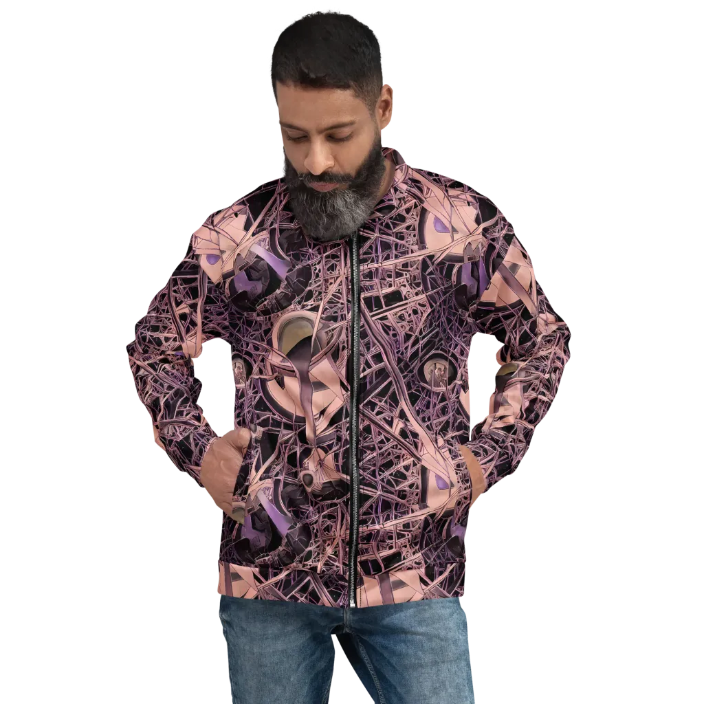 Mauve Labyrinth on Bomber Jacket — Front