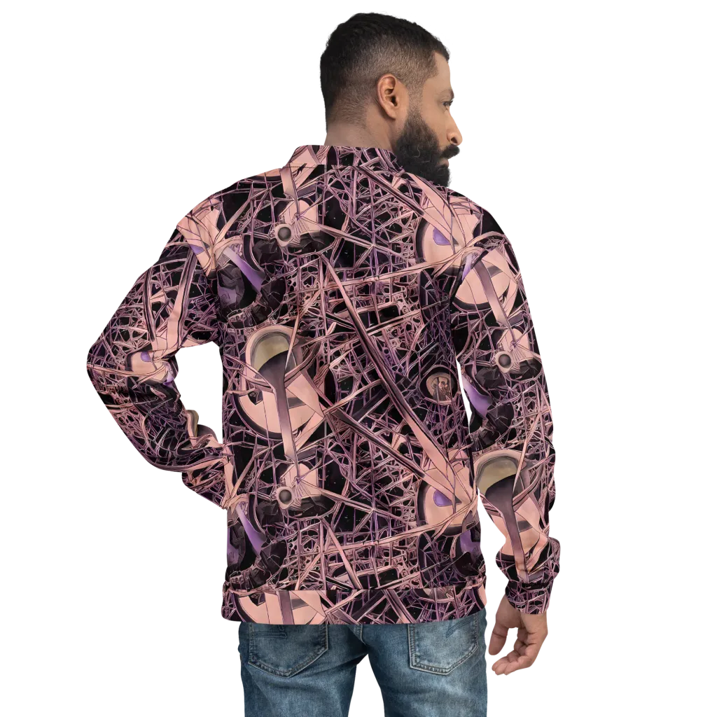 Mauve Labyrinth on Bomber Jacket — Back