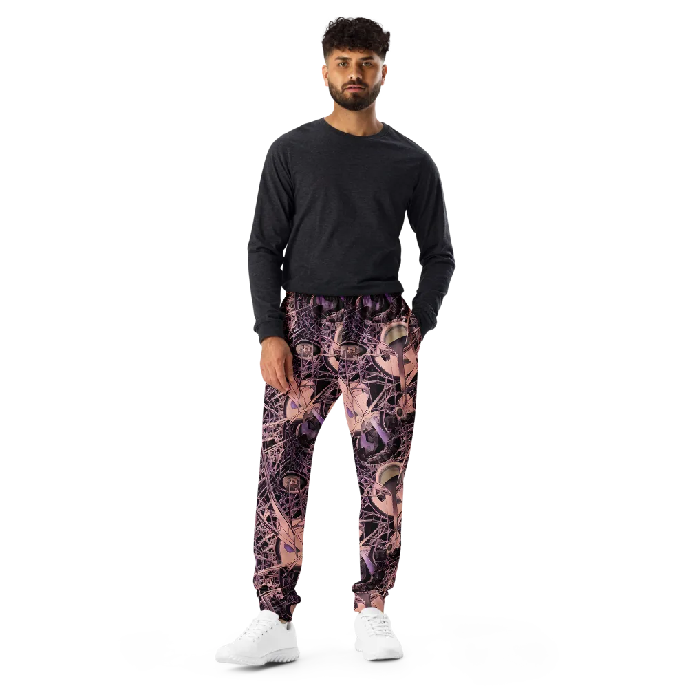 Mauve Labyrinth on Men's Joggers — Front