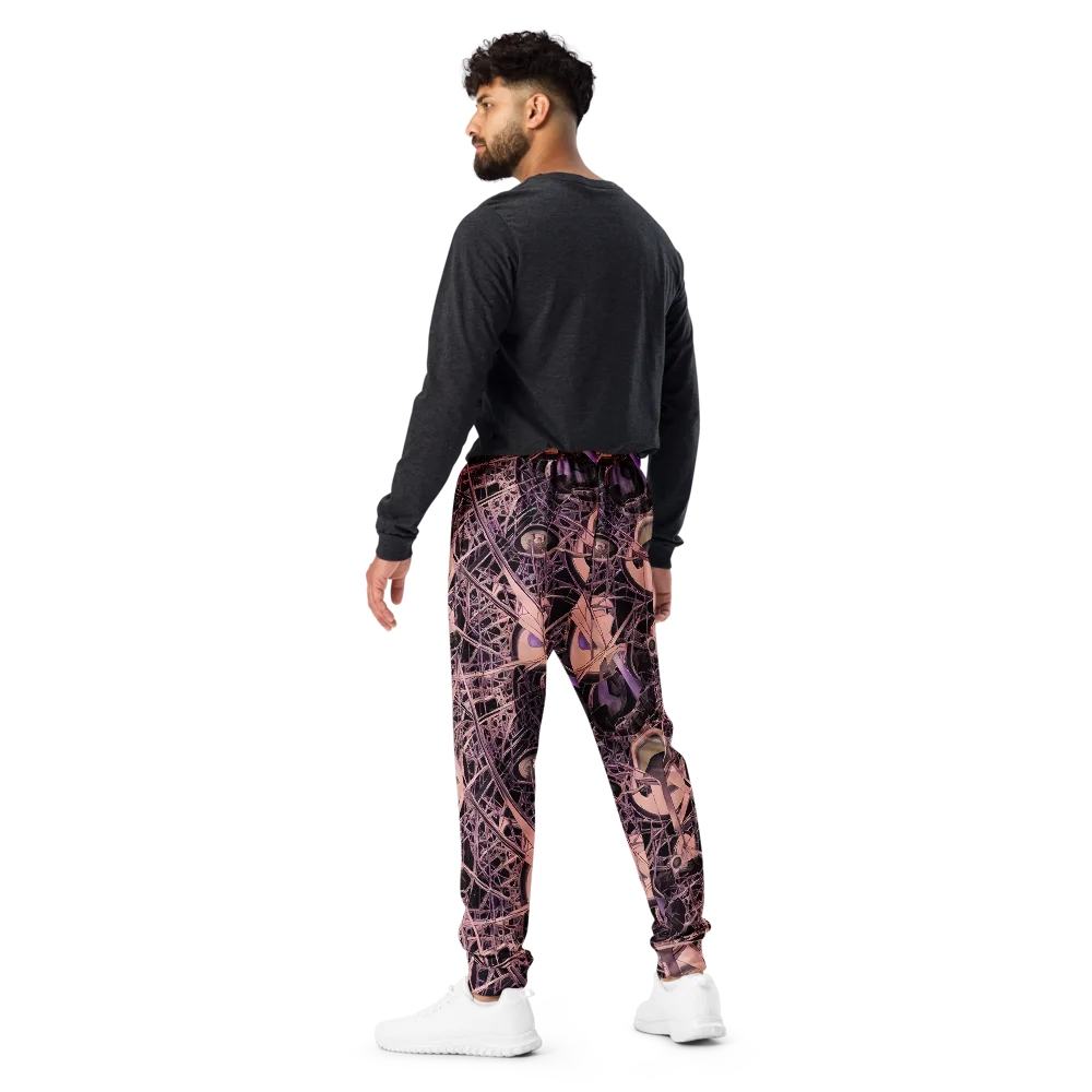 Mauve Labyrinth on Men's Joggers — Back