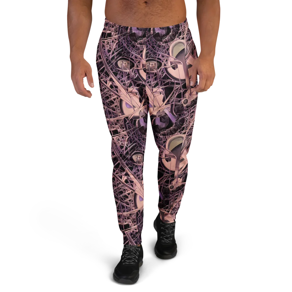 Mauve Labyrinth on Men's Joggers — Front