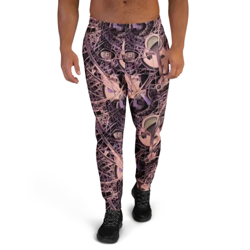 Mauve Labyrinth on a Men's Joggers
