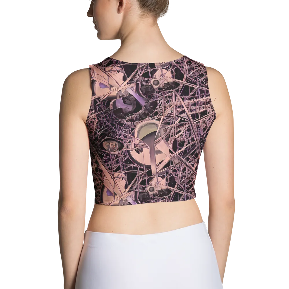 Mauve Labyrinth on Crop Top — Back