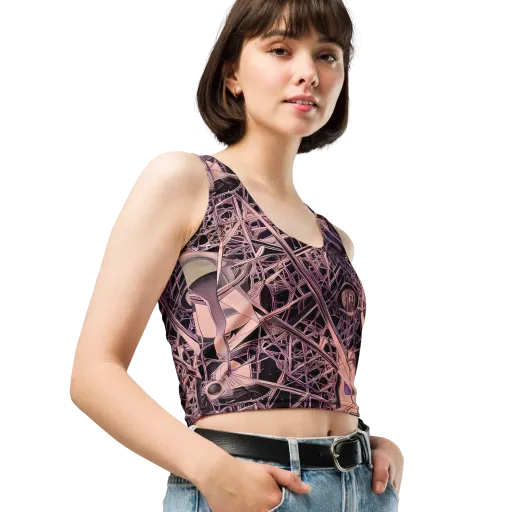 Mauve Labyrinth on a Crop Top