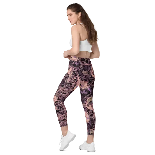 Mauve Labyrinth on a Leggings with Pockets