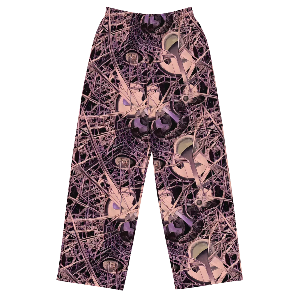 Mauve Labyrinth on Wide-Leg Pants — Front