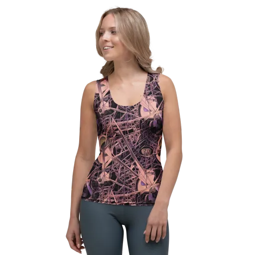 Mauve Labyrinth on a Women's Tank Top