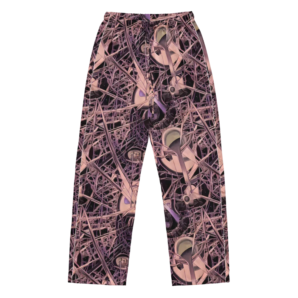 Mauve Labyrinth on Women's Pajama Pants — Front