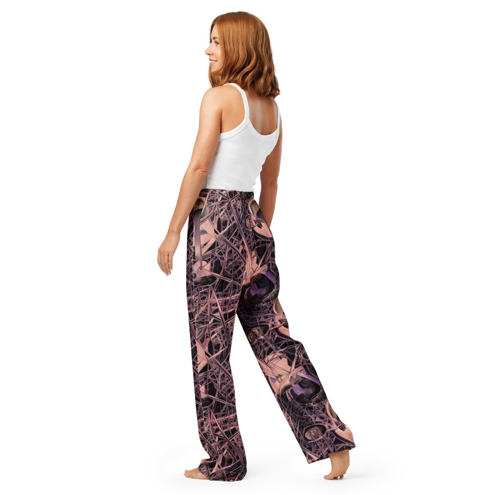 Mauve Labyrinth on Women's Pajama Pants — Back