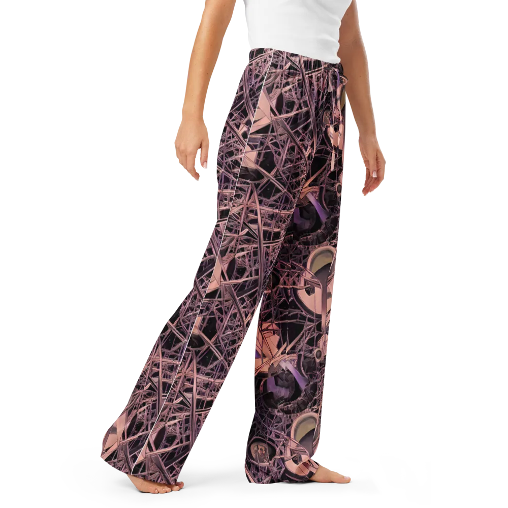 Mauve Labyrinth on Women's Pajama Pants — Right Front
