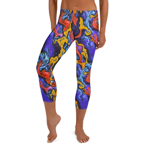 Midnight Mambo on a Capri Leggings