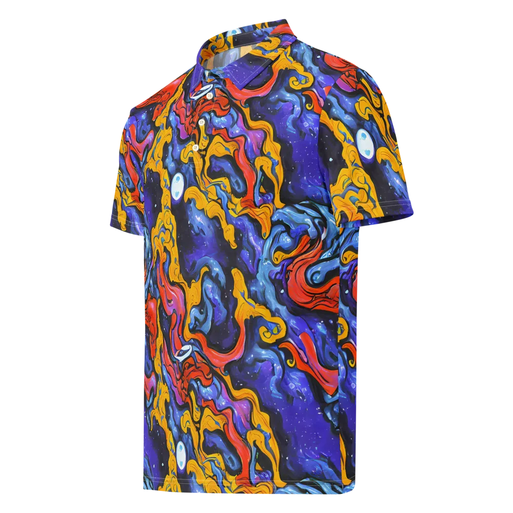 Midnight Mambo on Men's Slim Fit Polo Shirt — Left Front