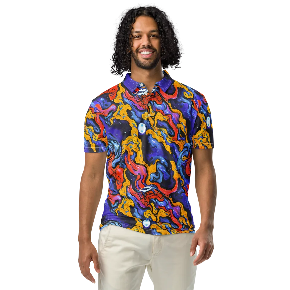 Midnight Mambo on Men's Slim Fit Polo Shirt — Front