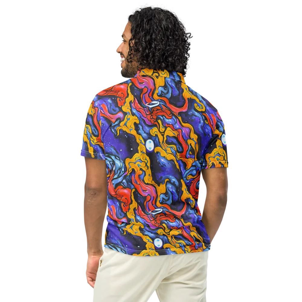 Midnight Mambo on Men's Slim Fit Polo Shirt — Back