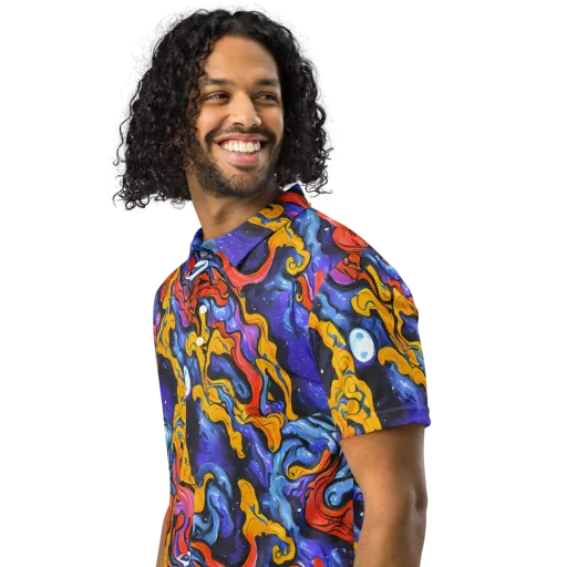 Midnight Mambo on a Men's Slim Fit Polo Shirt