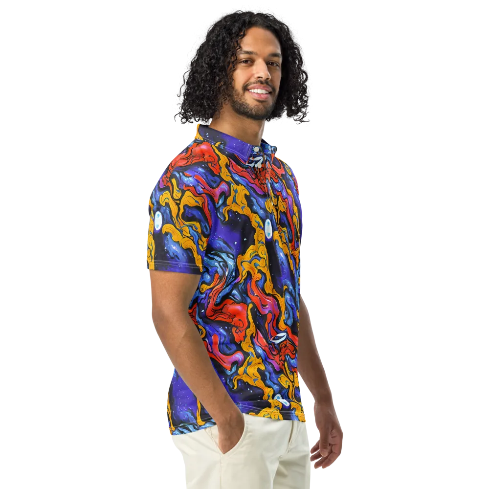Midnight Mambo on Men's Slim Fit Polo Shirt — Right Front