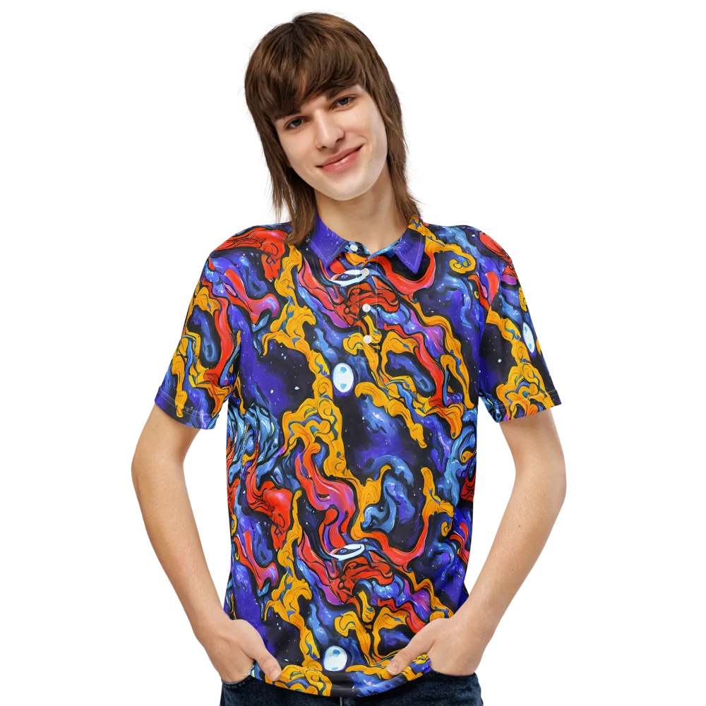 Midnight Mambo on Men's Slim Fit Polo Shirt — Front